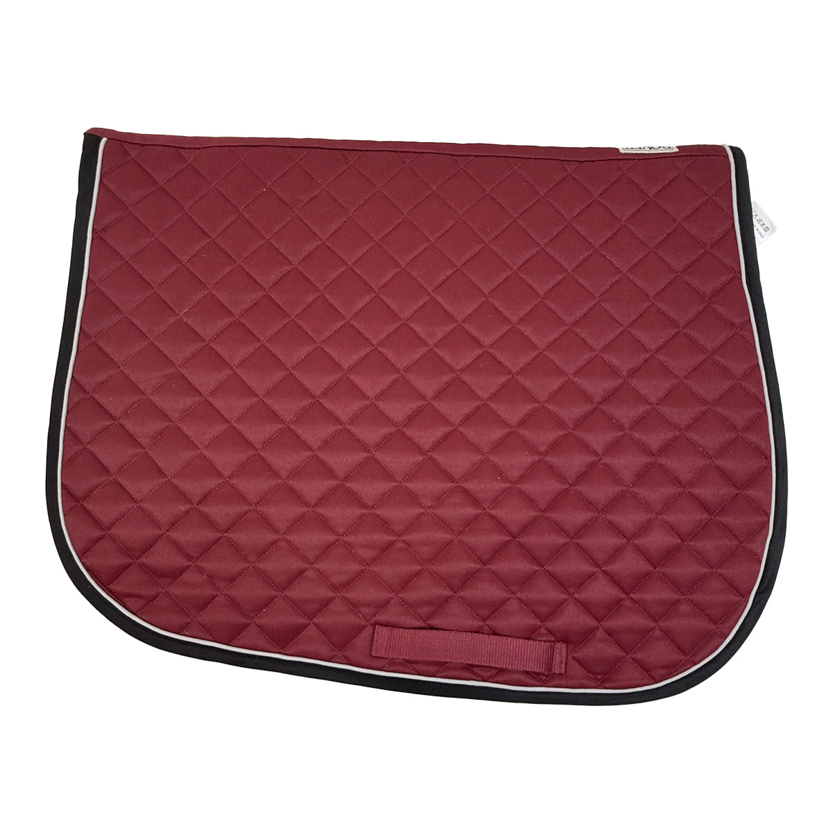 Dover Saddlery Quilted All-Purpose Piped Saddle Pad in Burgundy/Black