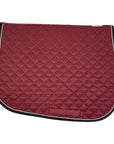 Dover Saddlery Quilted All-Purpose Piped Saddle Pad in Burgundy/Black