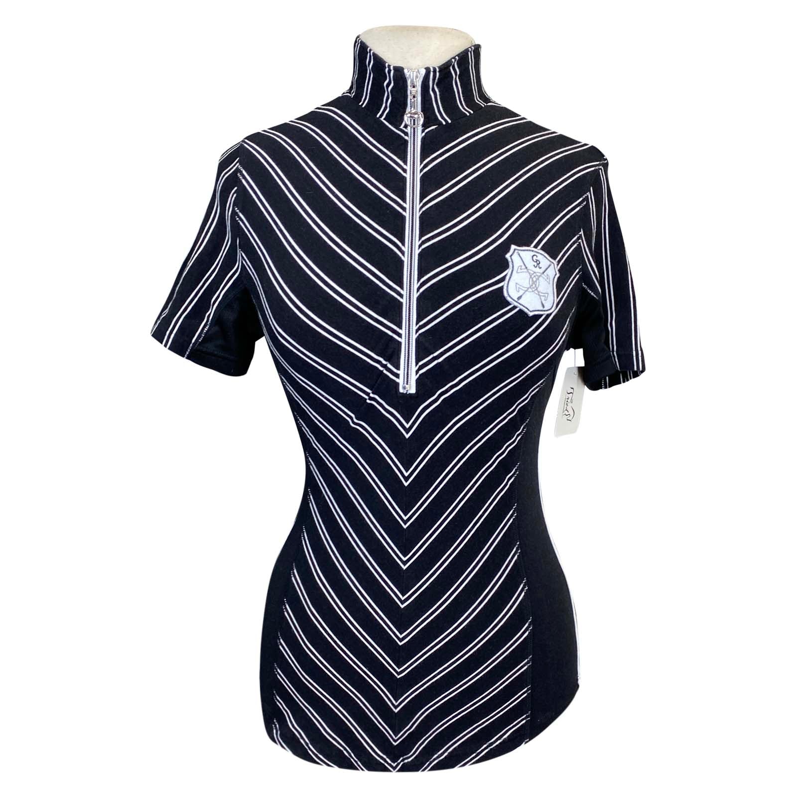 Goode Rider 'Ideal' Shirt in Black/White Stripes