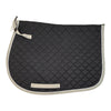 Dover Saddlery Quilted All-Purpose Piped Saddle Pad in Black/Grey Trim