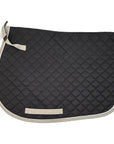 Dover Saddlery Quilted All-Purpose Piped Saddle Pad in Black/Grey Trim