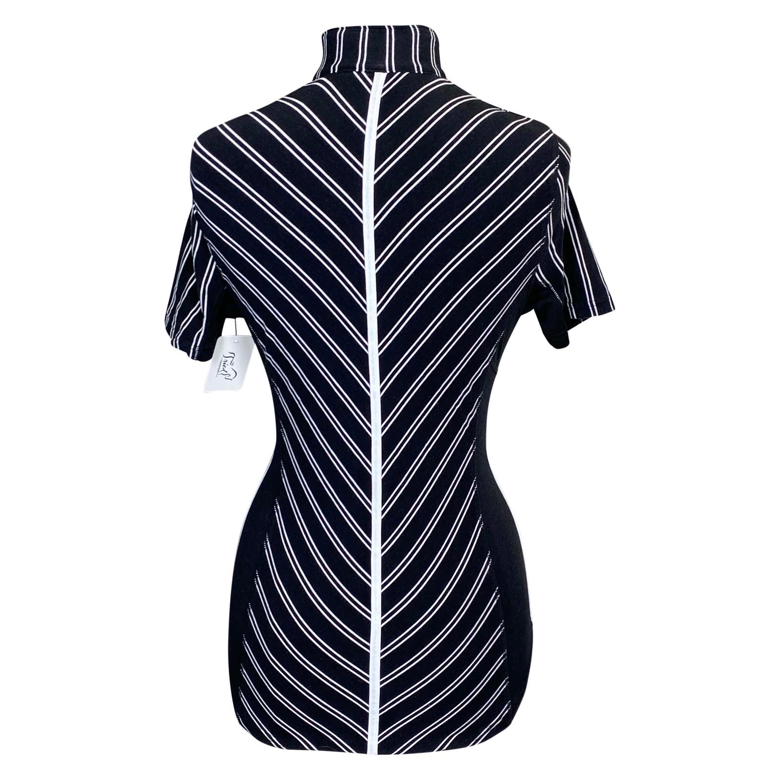 Goode Rider 'Ideal' Shirt in Black/White Stripes