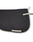 Dover Saddlery Quilted All-Purpose Piped Saddle Pad in Black/Grey Trim
