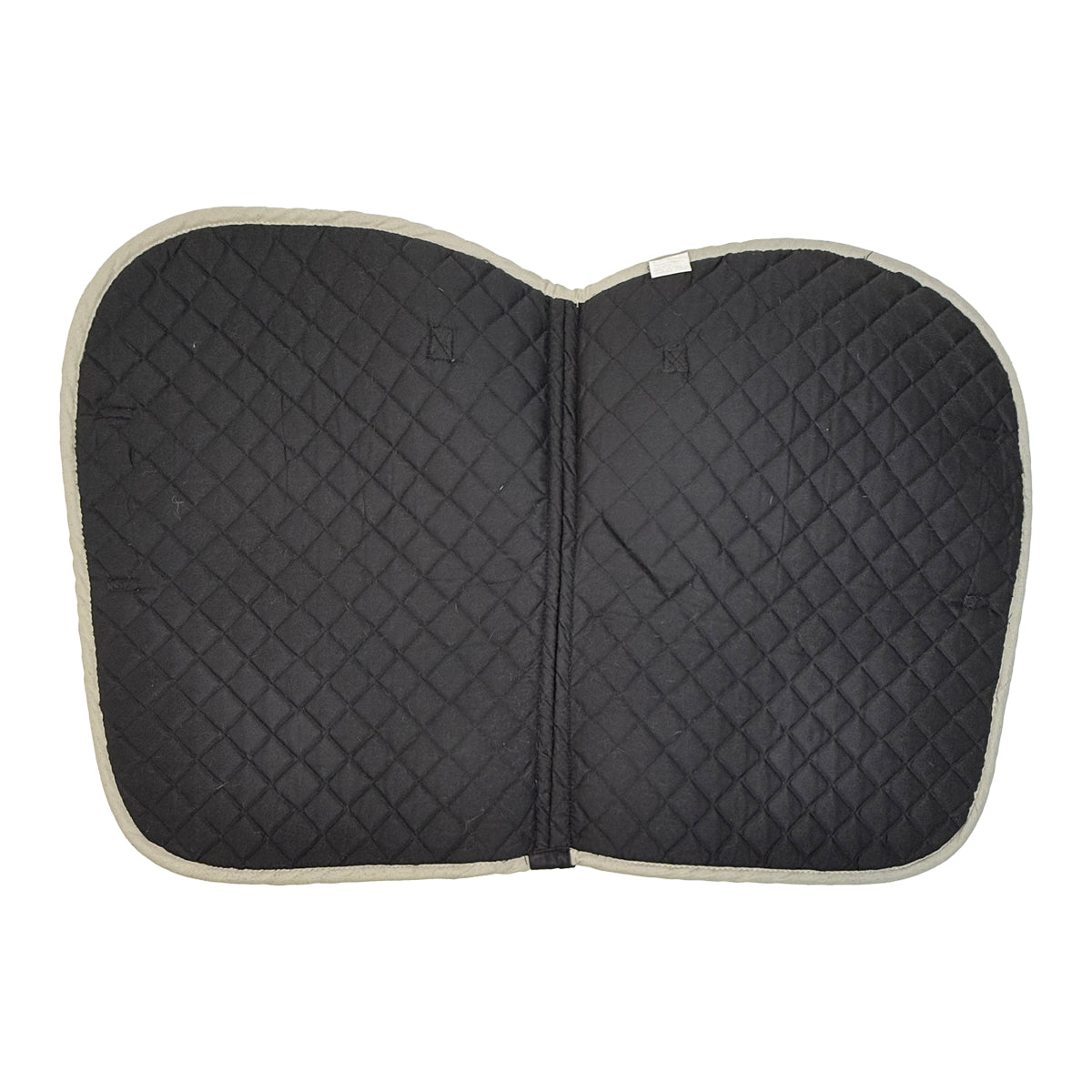 Dover Saddlery Quilted All-Purpose Piped Saddle Pad in Black/Grey Trim