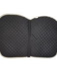 Dover Saddlery Quilted All-Purpose Piped Saddle Pad in Black/Grey Trim