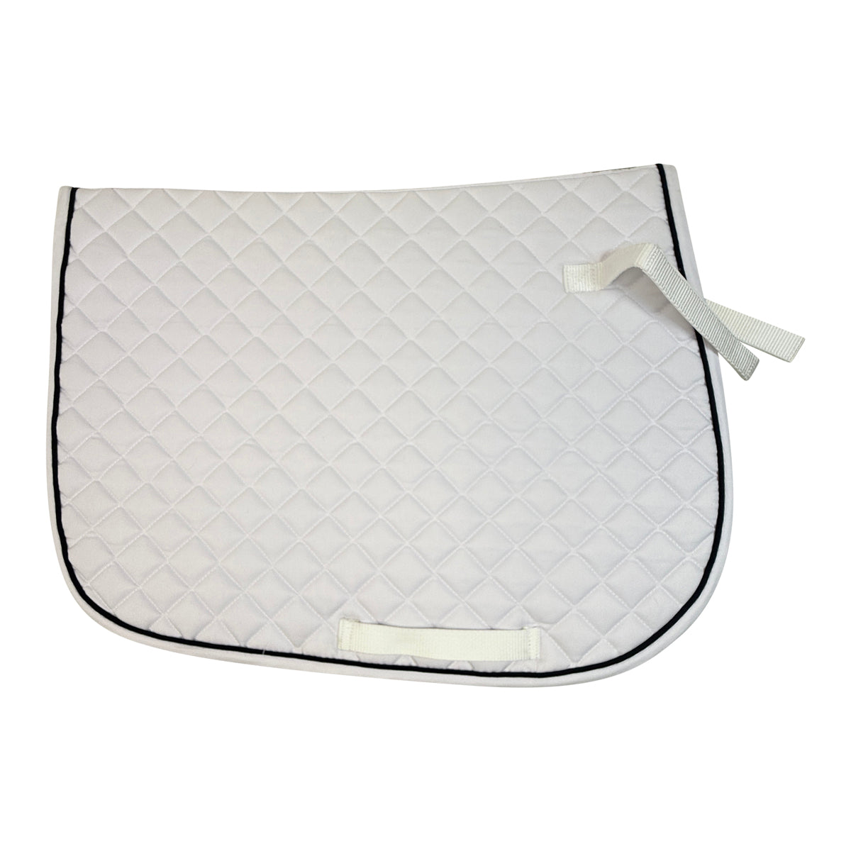Dover Saddlery Quilted A/P Pad in White/Black