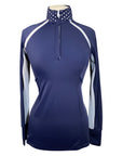Front of Sync Equestrian Daisy Sun Shirt  in Navy - Women's XS