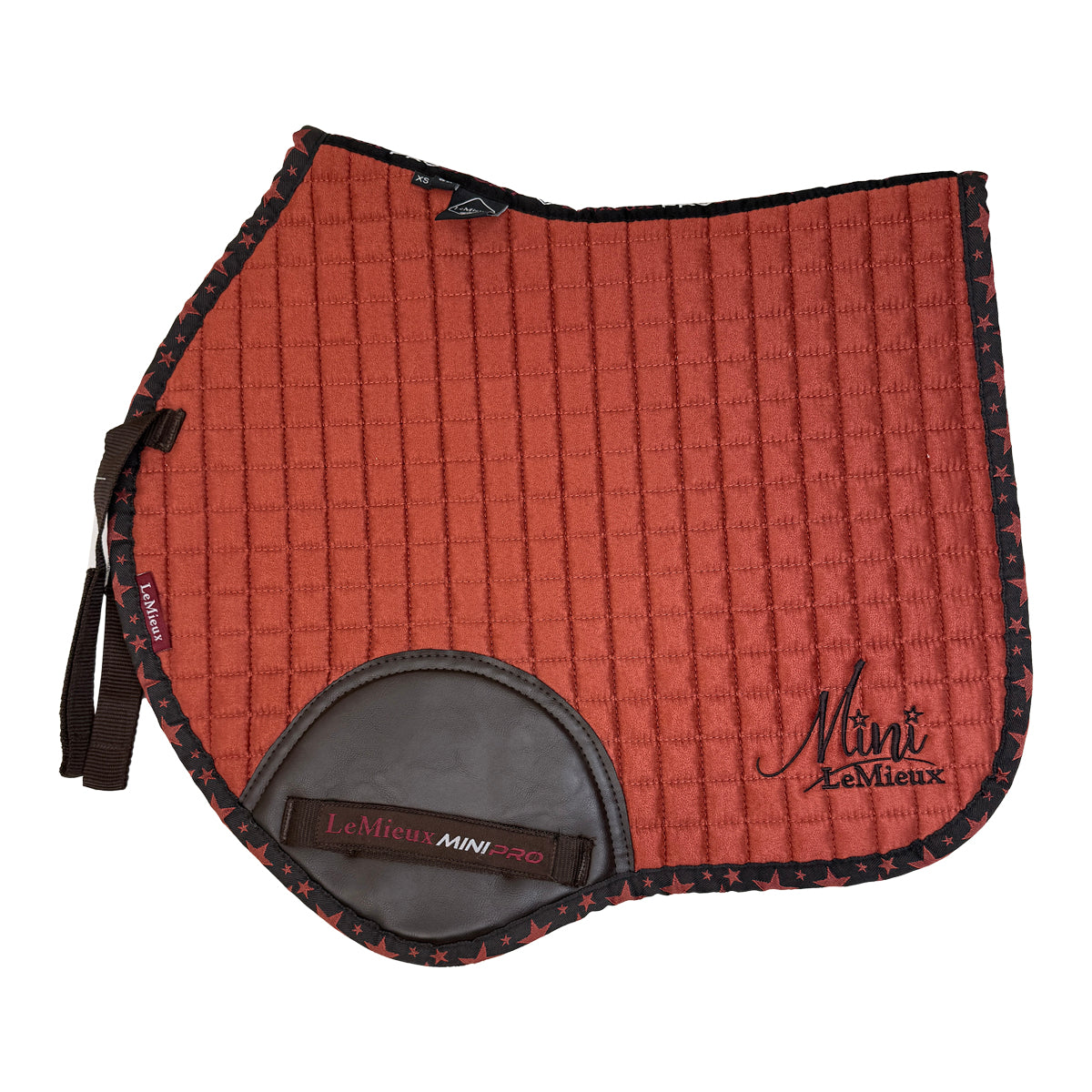 LeMieux Mini Suede Jump Square Pad in Rust
