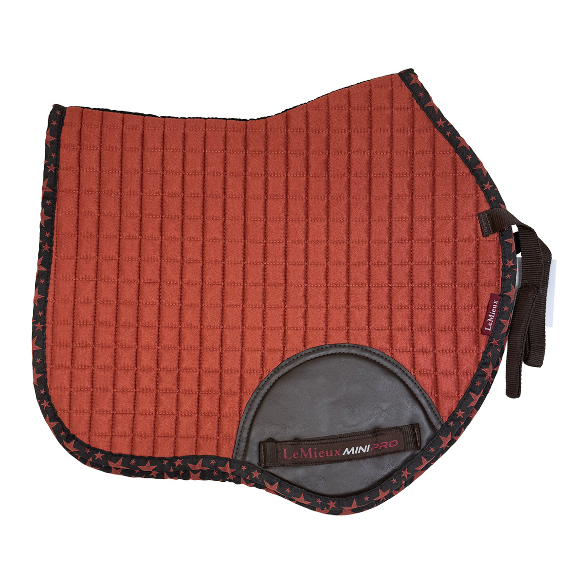 LeMieux Mini Suede Jump Square Pad in Rust