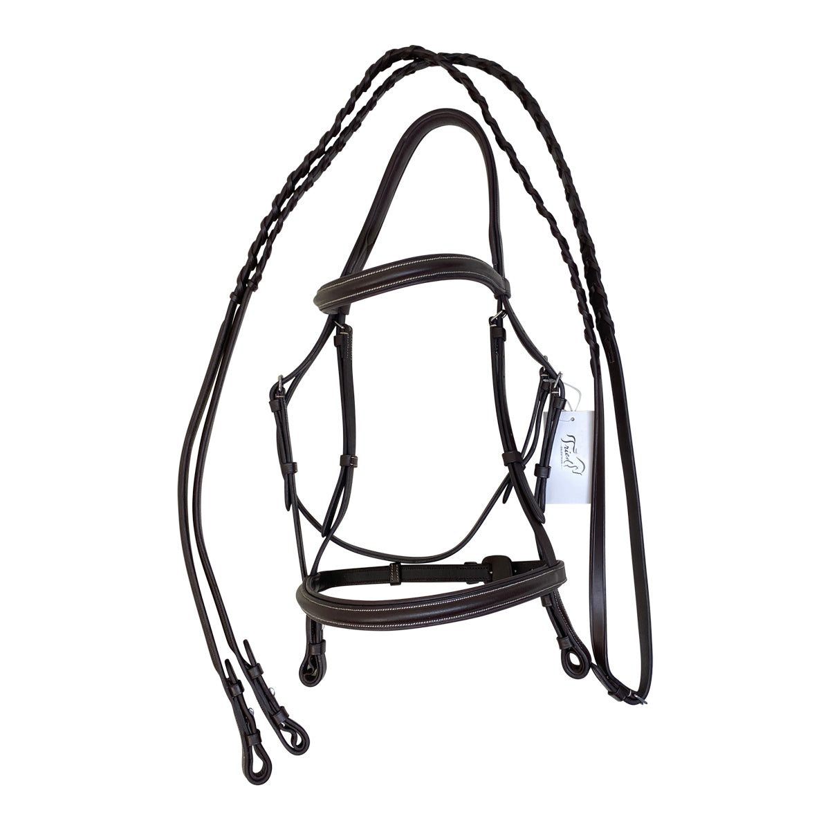 Da Vinci Raised Padded Bridle in Havana