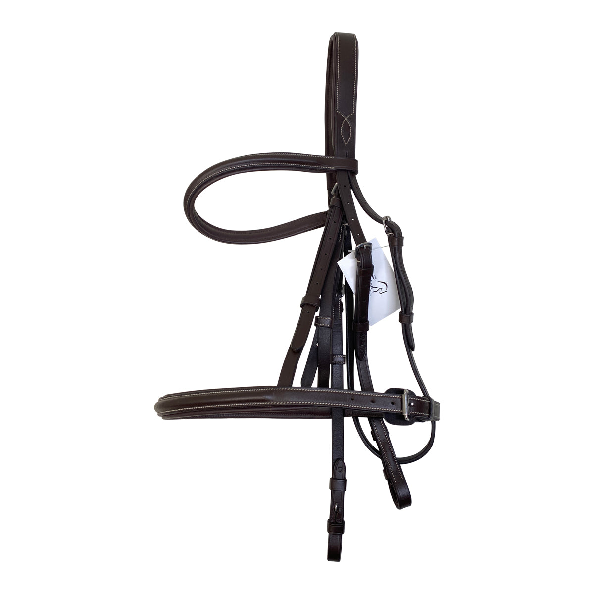 Da Vinci Raised Padded Bridle in Havana