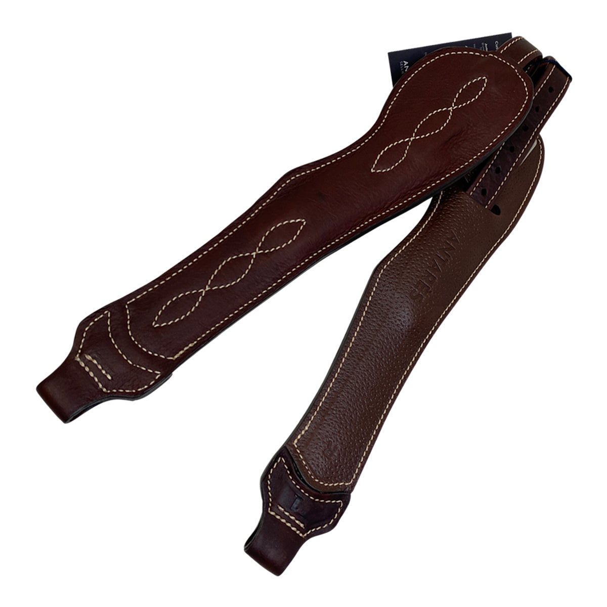 Antares Monostrap Stirrup Leathers in Brown 