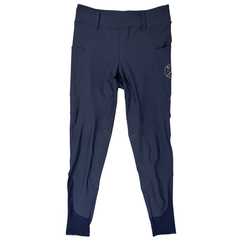 Free Ride Equestrian 'Lux Hybrid' Full Seat Breeches in Navy