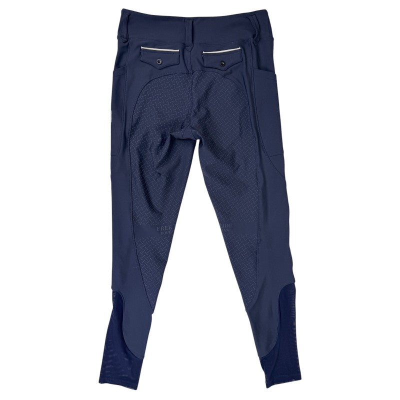 Free Ride Equestrian 'Lux Hybrid' Full Seat Breeches in Navy