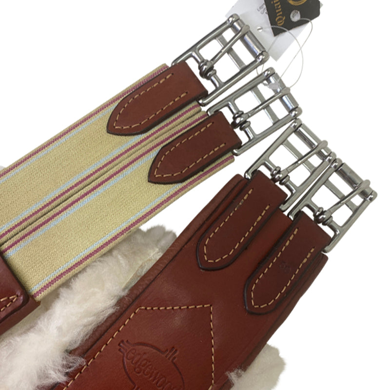 Ends of Edgewood Sheepskin Single End Elastic Girth in Havana