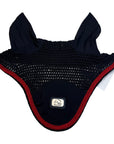 HKM 'Horse Spirit' Ear Bonnet in Navy/Red