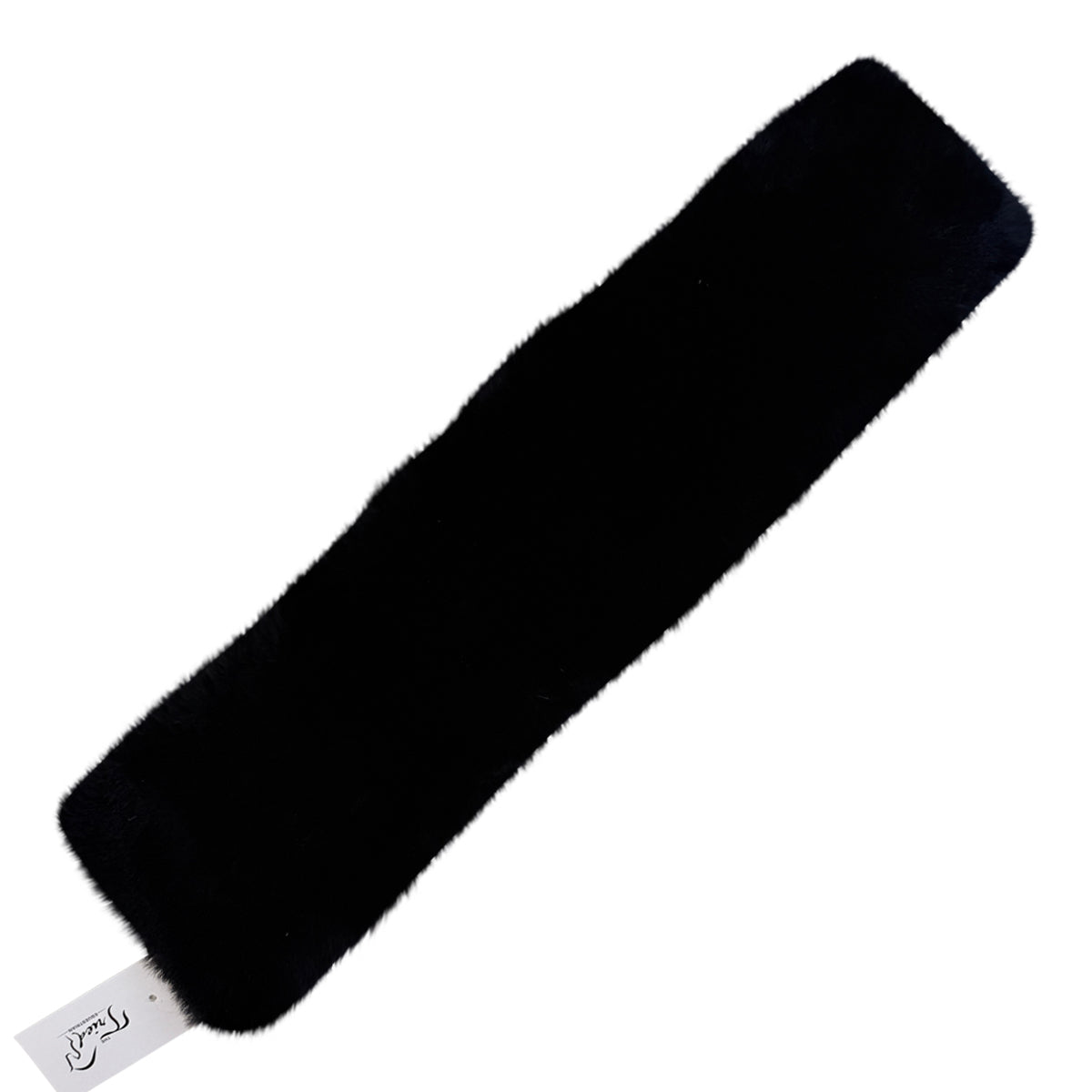 Fleeceworks Sheepskin Girth Cover in Black