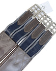 Padded Leather Girth with Fancy Stitch in Brown