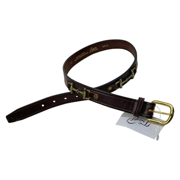 Tory Leather Snaffle Bit Belt in Oakbark/Hunter