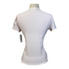 Cavalleria Toscana Perforated Striped Jersey Short Sleeve Training Shirt in Rose/White