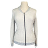 Two Bits Equestrian The Herringbone Full Zip in Cream