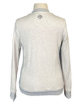 Two Bits Equestrian The Herringbone Full Zip in Cream