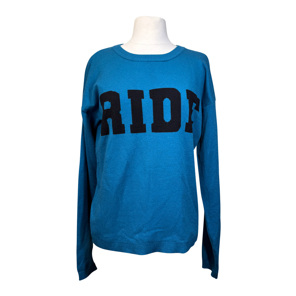 TKEQ Essential 'Ride' Crewneck Sweater in Aquamarine - Women's XS