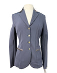 Sarm Hippique 'Azalea' Show Coat w/Satin Trim in Navy - Women's IT 46 (US 10)