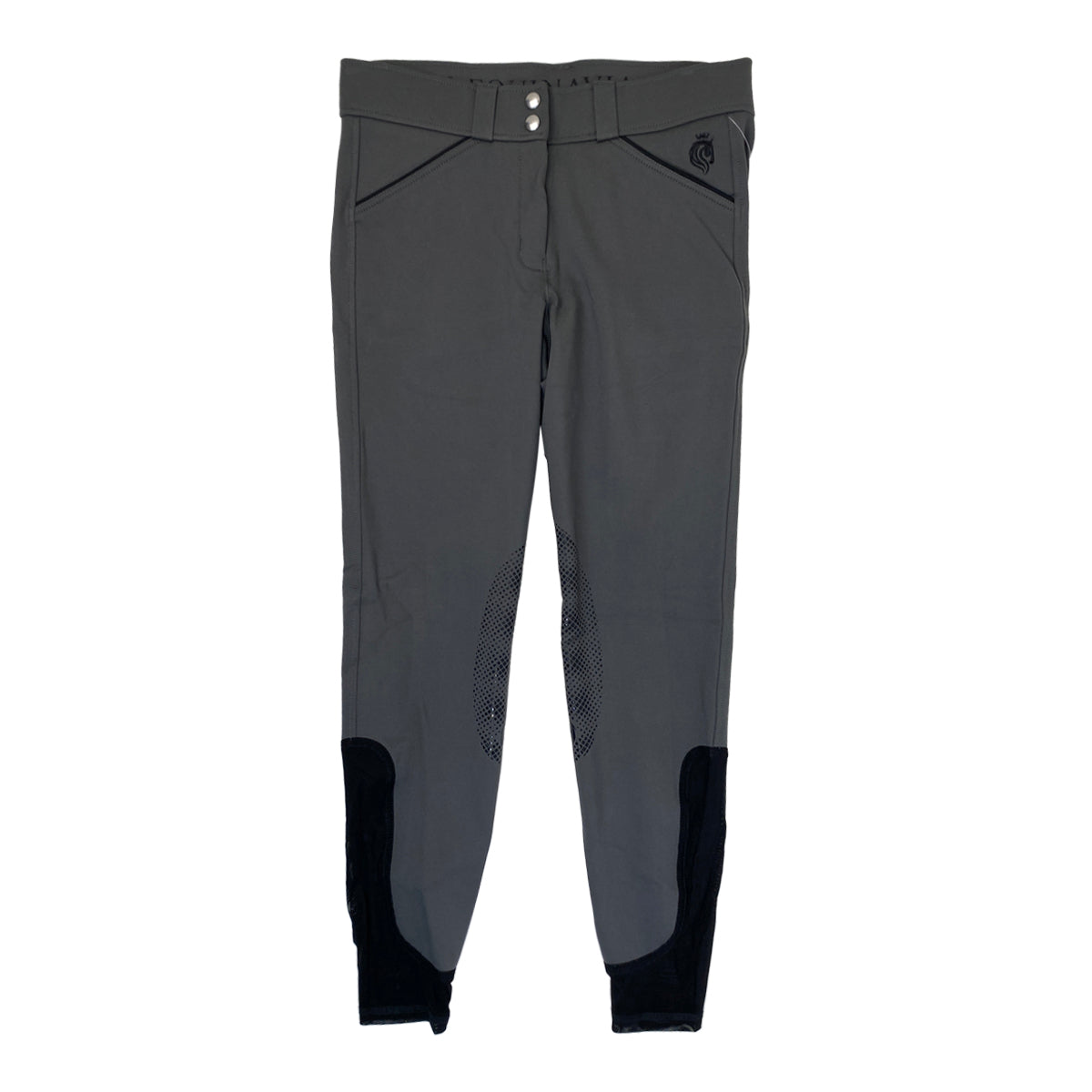 Equinavia 'Astrid' Silicone Knee Patch Breeches in Charcoal 