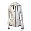 Cavalleria Toscana Perforated Jersey Full Zip Jacket in Cream