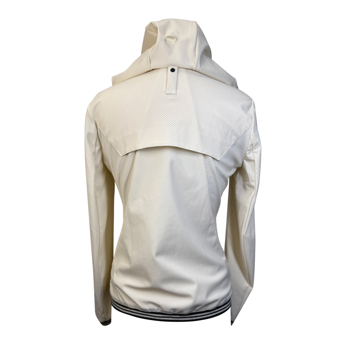 Cavalleria Toscana Perforated Jersey Full Zip Jacket in Cream