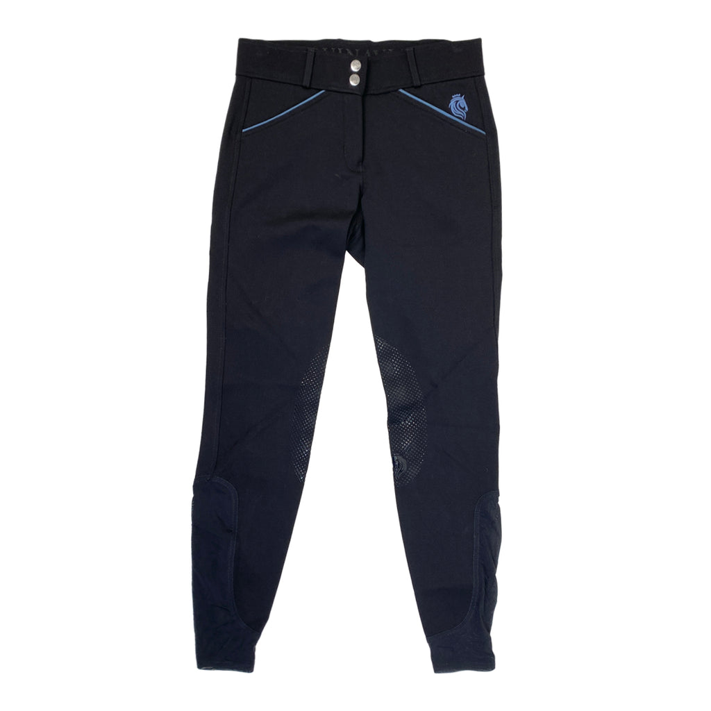 Equinavia 'Astrid' Silicone Knee Patch Breeches in Black 