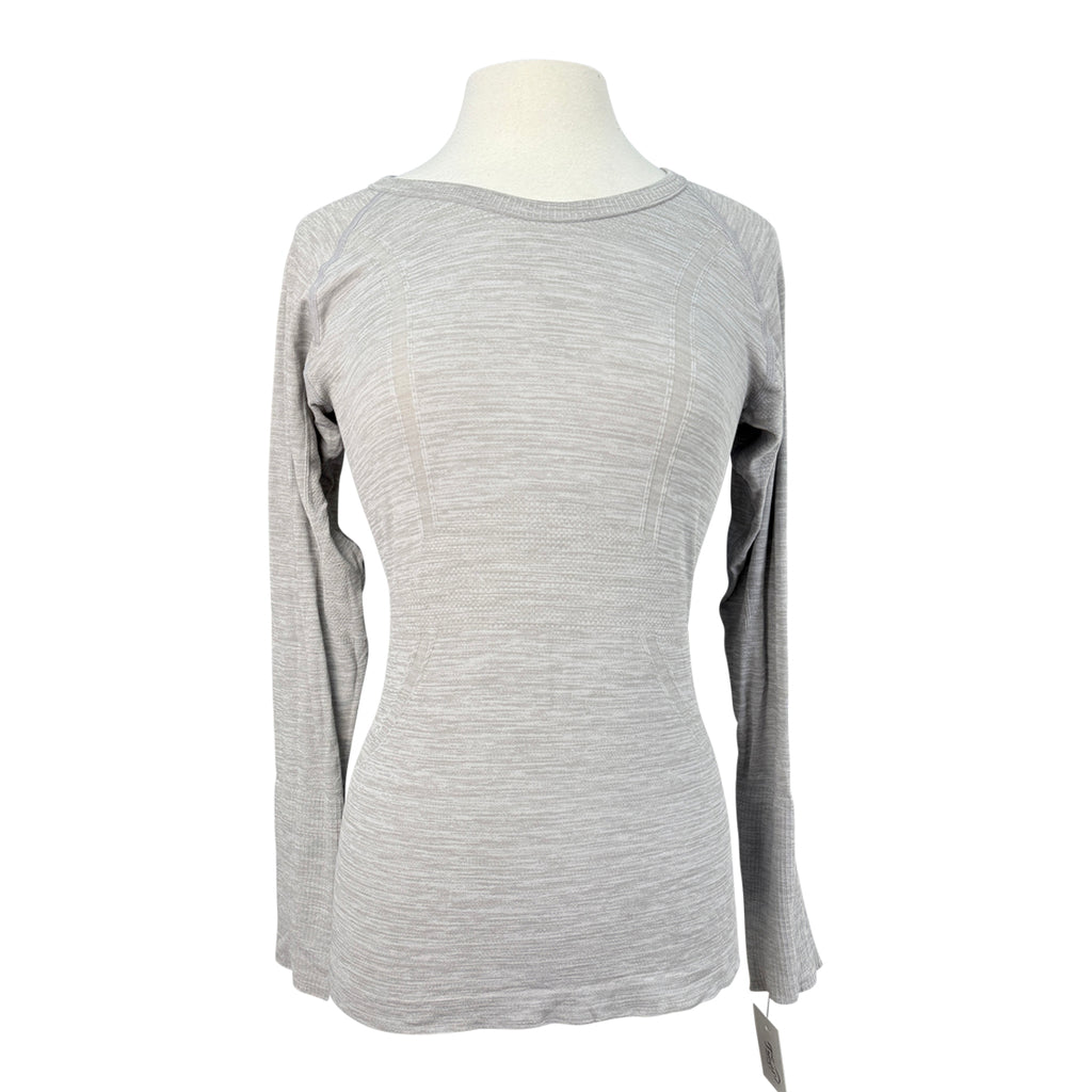 Long Sleeve Seamless Athletic Tee in Grey Heather