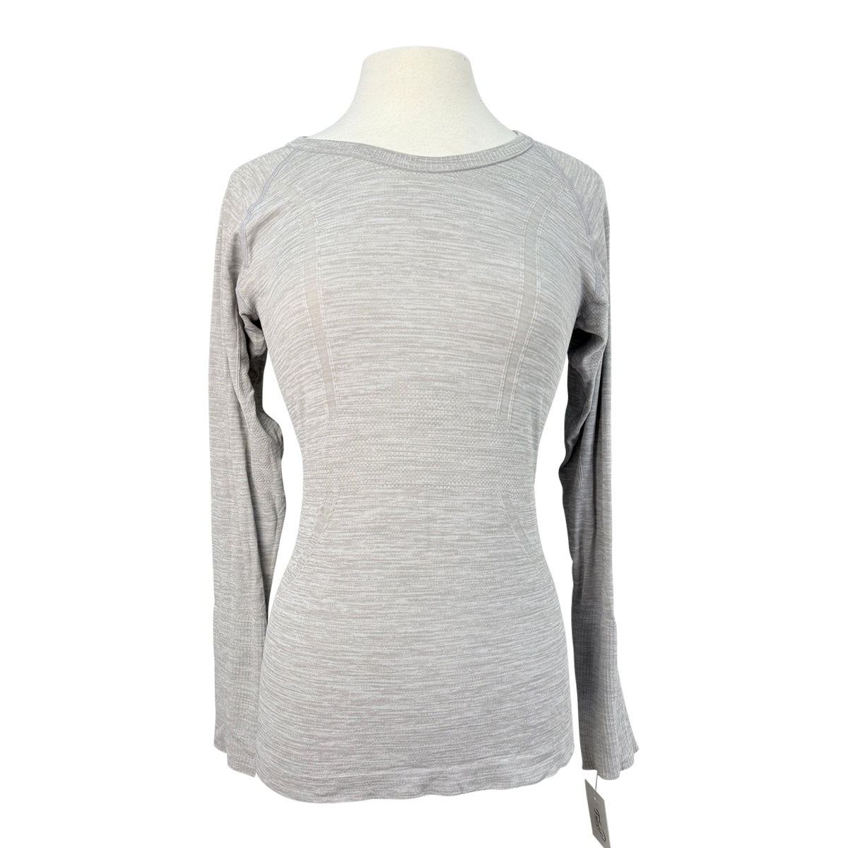 Long Sleeve Seamless Athletic Tee in Grey Heather