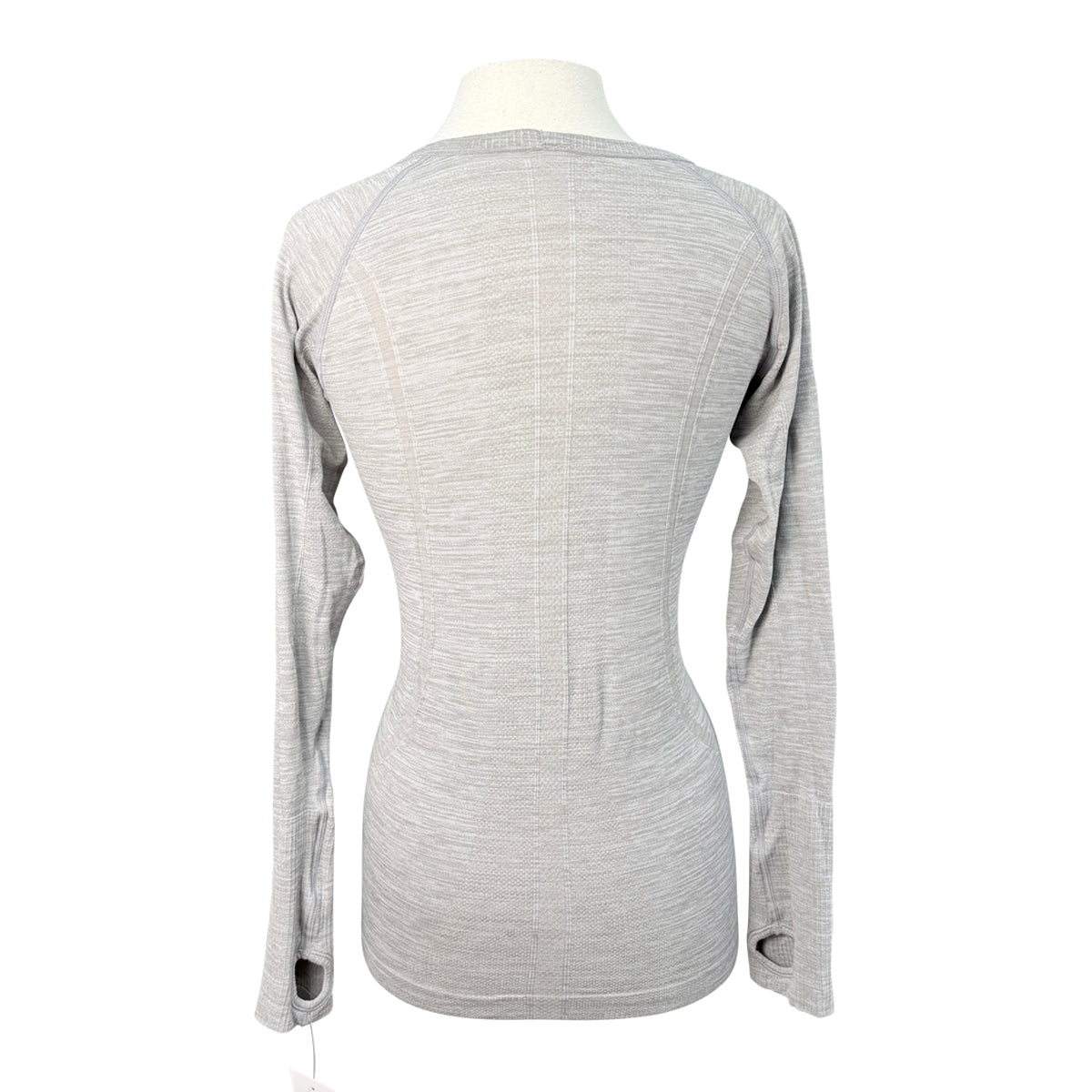 Long Sleeve Seamless Athletic Tee in Grey Heather