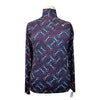Ariat 1/4 Zip Baselayer in Navy/Red &amp; White Bits