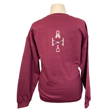 TKEQ Crew Neck Sweatshirt in Burgundy