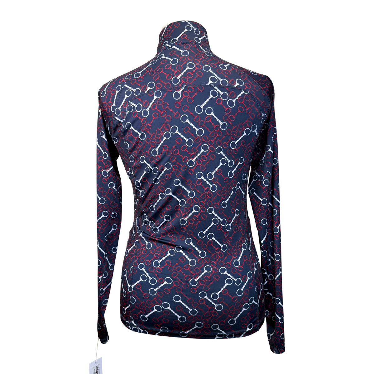 Ariat 1/4 Zip Baselayer in Navy/Red &amp;amp; White Bits