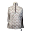 Kastel 'Charlotte' Floral Sun Shirt in Tan/Rainbow Horses