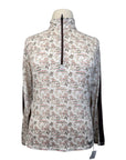 Kastel 'Charlotte' Floral Sun Shirt in Tan/Rainbow Horses