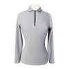 Goode Rider 'Ideal' Long Sleeve 1/2 Zip Shirt in Grey Loops