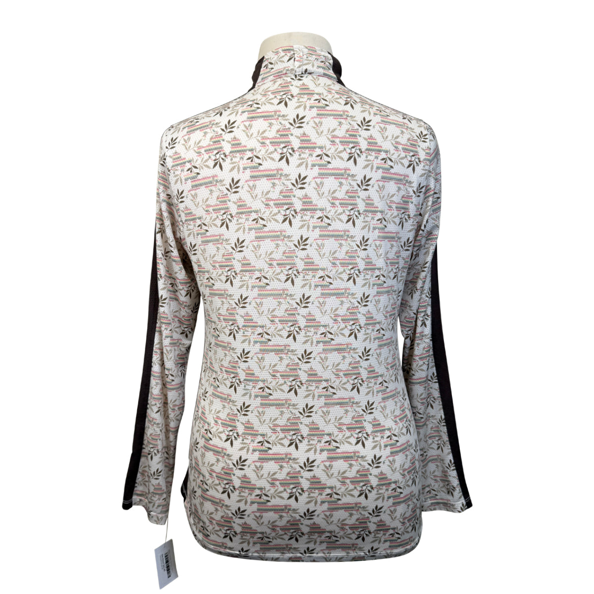 Kastel 'Charlotte' Floral Sun Shirt in Tan/Rainbow Horses