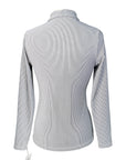 Goode Rider 'Ideal' Long Sleeve 1/2 Zip Shirt in Grey Loops