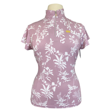 Kastel Denmark Flutter Sleeve Sun Shirt in Pink Floral