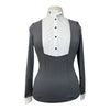 Cavalleria Toscana Bib Tech Show Shirt in Black Microcheck