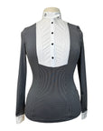 Cavalleria Toscana Bib Tech Show Shirt in Black Microcheck