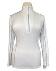 Goode Rider 'Ideal' Long Sleeve 1/2 Zip Shirt in White