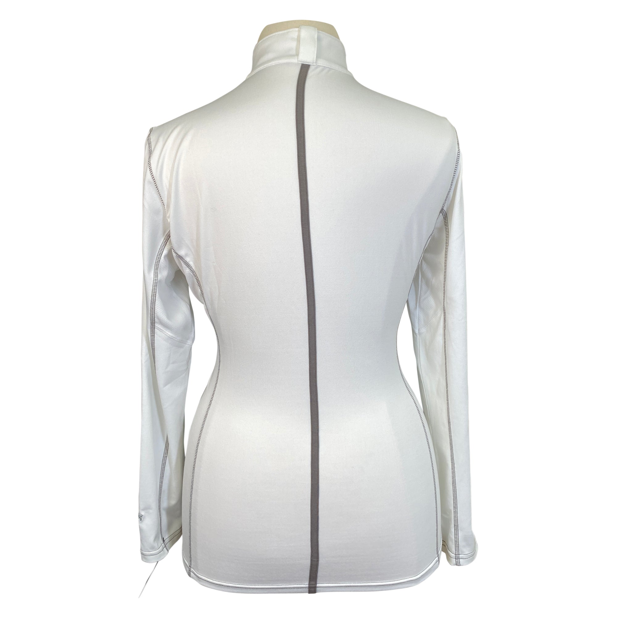 Goode Rider &#39;Ideal&#39; Long Sleeve 1/2 Zip Shirt in White