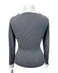 Cavalleria Toscana Bib Tech Show Shirt in Black Microcheck