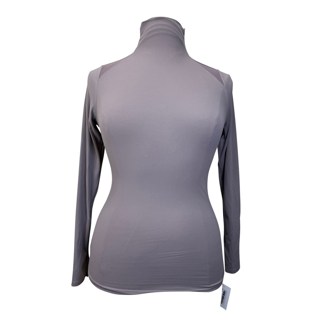 TKEQ The 'Chloe' High Collar Technical Top in Soft Stone